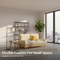 Light Wood Frame Sofa space-saving Design Upholstered Sofa Set Modern aesthetic Living Room Seating for Homeowners, Families, Lounge Area, Home, Bedroom
