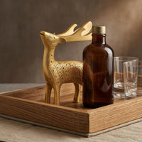 Elk Bottle Opener Engraved Brass Elk Opener Gold-Toned Deer Desk Ornament