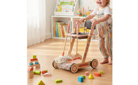 Wooden Cleaning Trolley Role Playing Housekeeping Push Trolley Toy Educational