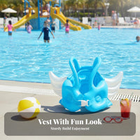 Secure Buckle Inflatable Angel Wings Swim Vest Soft and Comfortable Children's Angel Wings Life Jacket Easy to Keep for Toddlers, Beach
