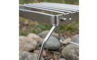 Foldable Cooktop Stand Slatted Top Stainless Steel Cooktop Stand Crossing Pot Holder Compact Heat-Resistant