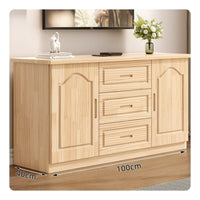 Floor Standing Storage Console Solid Wood TV Cabinet Modern Minimalist TV Stand Wood TV Table with Shelves Suitable for Living Room Furniture Bedroom Apartment