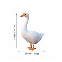 Feathered Goose Model Hard Shell Body Simulation Goose Ornament Handcrafted Farm Animal Decor for Children, Garden