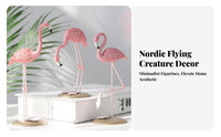 Elegant Resin Flamingo Ornament Sophisticated Look Resin Flamingo Figurine Instagrammable for Women, Girls, Living Room, Desktop, Bookshelf