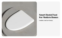 Intelligent Temperature Control Heated Smart Toilet Seat Leakage Protection Heated Toilet Seat Easy Installation Bathroom Fixture Energy Saving Mode for Seniors, People with Mobility Issues, Families, Hotel, Apartment, Home