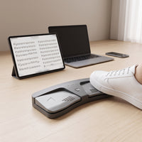 Handshands-off Page Turner Foot Pedal Mini Sheet Music Page Turner Low-Height Bluetooth Foot Pedal Stable for Pianists, Guitarists, Performers