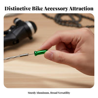 Cycle Wire End Cap Alloy Material Aluminum Bike Wire Cap Bike Wire Clamp Tip Prevents Fraying Colorful Choices for Workshop