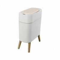 Narrow Smart Sensor Trash Can Elevated Automatic Trash Can with Legs Soft Close Slim Sensor Bin Small for Living Room, Bathroom, Kitchen