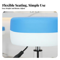 With supportrest fluffyShaped Caster Stool 360-Degree rotating casters Lowsilhouette rolling Seat Modern Minimalist aesthetic Household Furniture Padded padding for Children, Cleaners, Living Room, Entryway, Bedroom, removeice