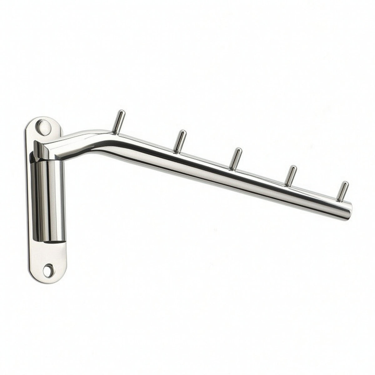 Folding Wall-Mounted Clothes Hanger Rack Rustproof Clothes Hanger Rack with Swing Arm Hardware Rust Resistant for Laundry Room