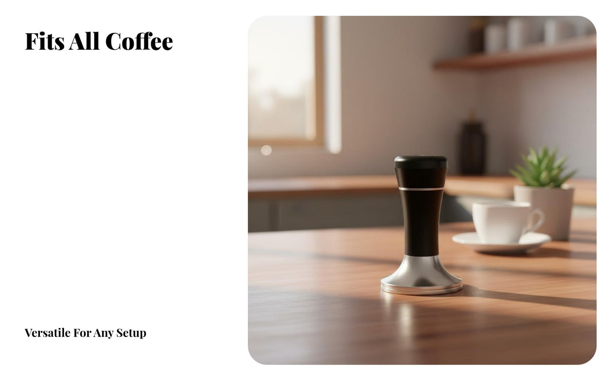 Even Grounds Distribution 2-in-1 Coffee Tamper and Distributor Level Tamping Espresso Tamper and Distributor Kit Eliminates Channeling