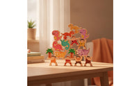 Dinosaur Stacking Toy Educational Wooden Stacking Toy Learning Wooden Balance Toys for Young Children, Preschoolers, Playroom, Kindergarten, Nursery