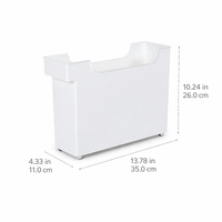 Small Drawer Organiser for Toiletries, 18L White Japanese Style Storage Boxes, Untreated Material Craft Supply Box