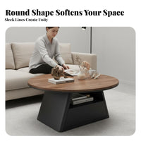 2 Pieces Minimalist Aesthetic Nesting Coffee Table Set Space Saving Accent Furniture Sturdy and Long-Lasting Household Furnishing Polished Rounded Edges for Apartment Dwellers, Design Enthusiasts, Homeowners