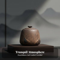 3 Pieces Modern Chinese Design Pot, Jar, and Screen three-piece set Hammered Finish Ornamental Set Sealed Canister House Decoration Artistic decoration for Guesthouse Owners, Interior Designers, Art Lovers, Showroom, shelving unit, Study Room, Entrymethod