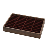 Jewelry Display Tray Wood-Grain Bracelet Organizer Rectangular for Vanity