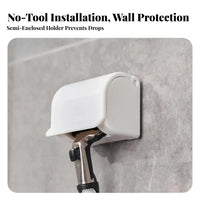 Wall Mount Shaving Tool Holder Screwless Mounting Wall Mount Shaving Tool Hook Damage Shaving Tool Holder for Renters, Students, Washroom, Dorm Room