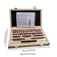 47 Pieces Gauge Block Set with Wooden Case Fine-Tolerance Steel Gauge Block Set Calibration Blocks for Inspectors, Metrology Labs, Machine Shops