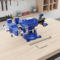 EASEMAN Precision Dual-Jaw Industrial Universal Rotating Multi-functional Bench Vise Small Table Vise