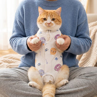 Recovery Suit for Male Cat Neutering, Breathable Anti-Licking Cat Suit, Post-Surgery Cat Suit for Spring and Autumn, Soft Guarding Pet Bodysuit