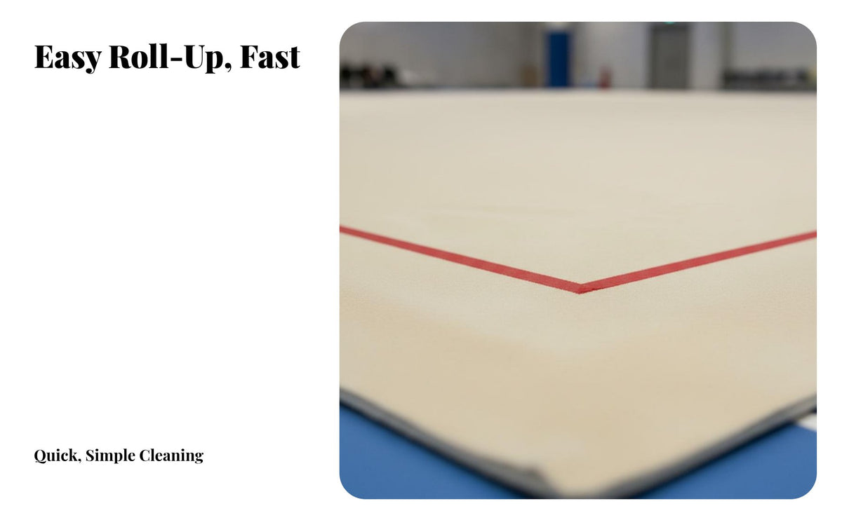 Rhythmic Gymnastics Carpet Portable Roll out Gymnastics Mat Lightweight Cheerleading Floor Mat for Gymnasts, Athletes, Dance Studio, Gymnasium, School
