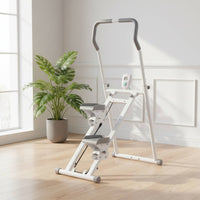 Adjustable Height Foldable Stair Climber Sturdy Steel Frame Foldable Stair Stepper Digital Counter Indoor Climbing Machine Calorie Display