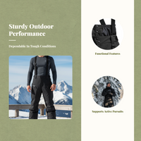 Unisex Waterproof Insulated Bib Pants, Winter Outdoor