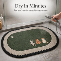 Diatomaceous Earth Bath Mat Non-Slip Quick Dry Absorbent Bathroom Rug