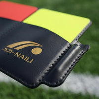 Referee Card Notebook PU Leather Red and Yellow Cards Portable