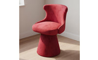 Minimalist Design Swivel Makeup Chair Soft Padded Cushion Upholstered Vanity Stool with Backrest Ergonomic Back Support Upholstered Makeup Stool Scratch Resistant Textile for Nail Salon