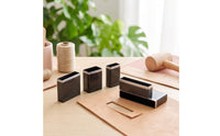 5 Pieces Hollow Punch Cutter Sharp Leather Hole Punch Cutter Set with Box Metal Hand-Held for Leatherworkers, Leatherworking
