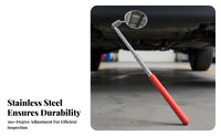 Telescopic Inspection Mirror Long-Lasting Stainless Steel Telescoping Inspection Mirror Hand Tool Portable Distortion-Clear