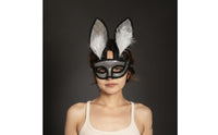 Hare Face Covering with Feathers Glittery Hare Face Covering with Long Ears Universal Fit for Cosplayers, Cosplay