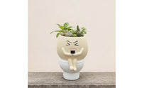 Novelty Toilet-Shaped Planter Funny Toilet Planter Quirky Succulent Pot Whimsical for Gardeners, Garden, Patio, Balcony