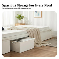 Wheeled Storage container Space-Saving Lidded Underbed Container with casters Stackable