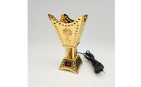 Electric Incense Burner Metal Electric Incense Burner Electric Censer Decorative Desktop Censer Elegant for Home, Prayer Room