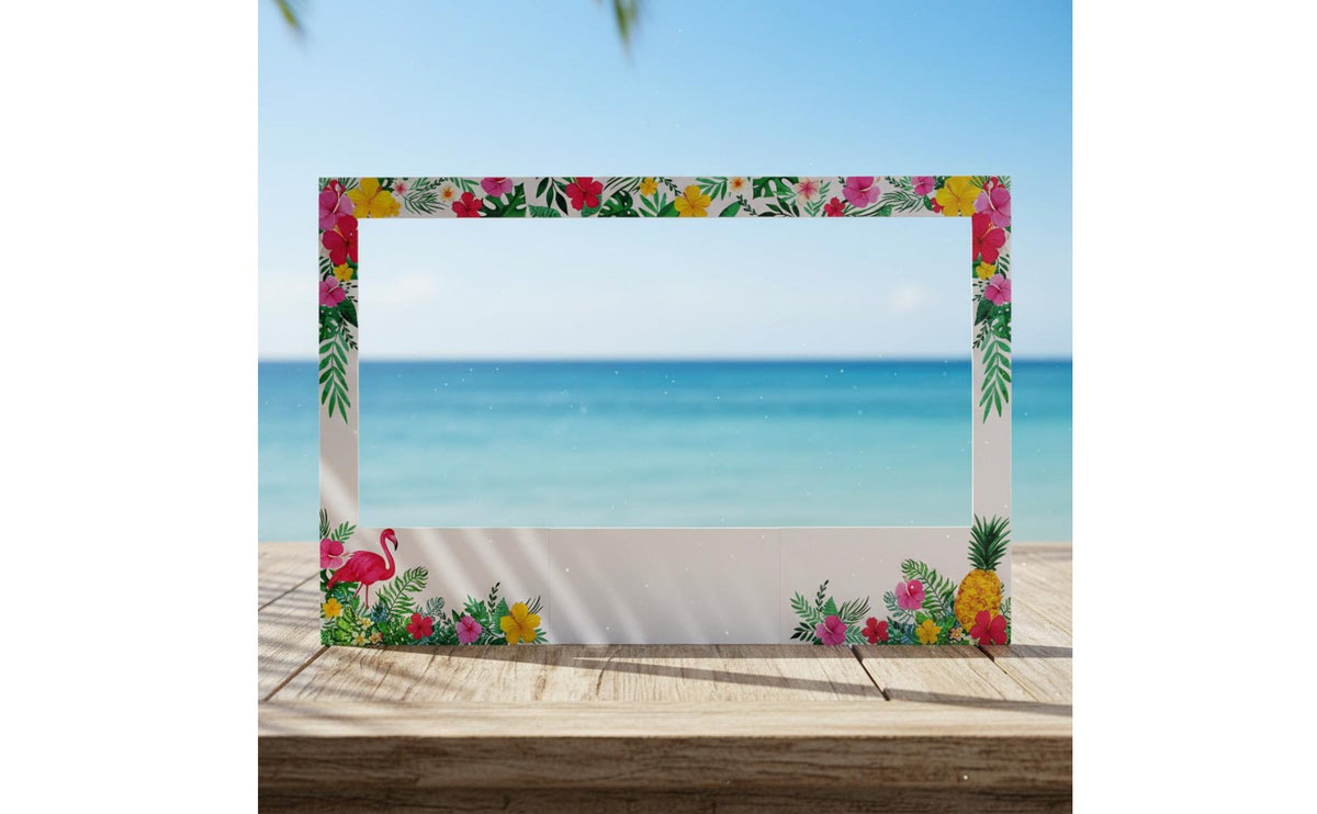 Hawaiian Photo Backdrop Frame Easy to Assemble Hawaiian Photo Backdrop Props Kit Lightweight and Portable Event Supplies for Birthday