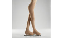 High Waistband Figure Skating Tights Opaque Fleece-Lined Skating Tights Reinforced Seams Sportswear Plain Finish for Children