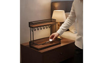 2-Tier desktop Storage Rack with Hooks Metal Countertop Organizer with Hooks Compact