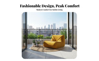 Frosted Fabric Finish Caterpillar Chair Minimalist Design Modern Foam-Filled Lounger interlocking Block design Single Sofa No Assembly Required for Young Adults, Interior Designers, Bedroom, Lounge Area, perusing corner, Apartment