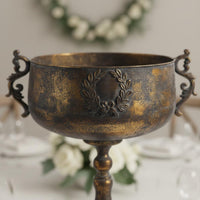Metal Goblet Vase Industrial Ornate Metal Vase Stand Detachable Home Decor for Wedding