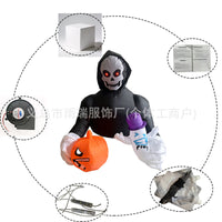 Halloween Inflatable Pumpkin Ghost LED Decoration for Outdoor Yard