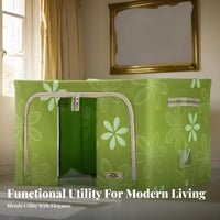 Foldable Framed textile Storage container Space Saving foldable Framed Box Sturdy Frame Stackable for Students, Homeowners, Closet, Bedroom, Under Bed, Dorm Room