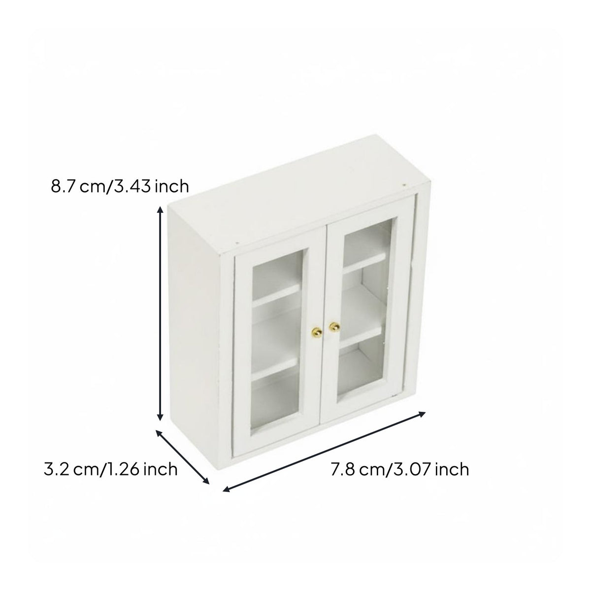 Realistic Design 1:12 Scale Hanging Cabinet Openable Doors 1:12 Scale Wall Cabinet Modern Design Miniature Kitchen Cupboard DIY Project for Room Decoration
