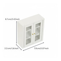 Realistic Design 1:12 Scale Hanging Cabinet Openable Doors 1:12 Scale Wall Cabinet Modern Design Miniature Kitchen Cupboard DIY Project for Room Decoration