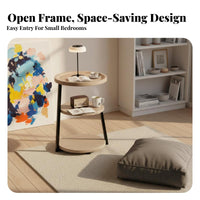 Space-Saving C-curvedd Nightstand Minimalist design & form Side Table multipurpose Use Home Furniture Easy to Clean for Apartment Dwellers, Minimalists, Bedroom, Small areas, Dorm Room, Entryway