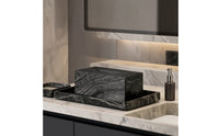 Marble Tissue Box Holder Polished Marble Tissue Box Minimalist for Bedside Table