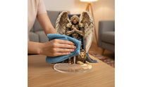 Saint. Archangel Acrylic Statue Meaningful Christian Gift Celestial Being with Lion Acrylic Decoration 2D Celestial Being