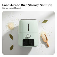 Airtight Seal Rice Storage Container Large Capacity Rice Box Included for Countertop, Cabinet
