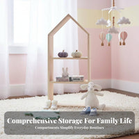 Child-Friendly Design No-Coststanding Childs Armoire Accessible Display House-Shaped Clothes Rack Stable Structure children's Storage Easy Assembly for Toddlers, Babies, Parents, Playroom, Bedroom, Daycare, Kindergarten